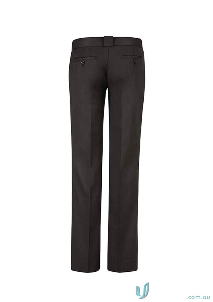 Dark brown hipster fit men’s dress pants with belt loop, perfect for workwear or uniforms
