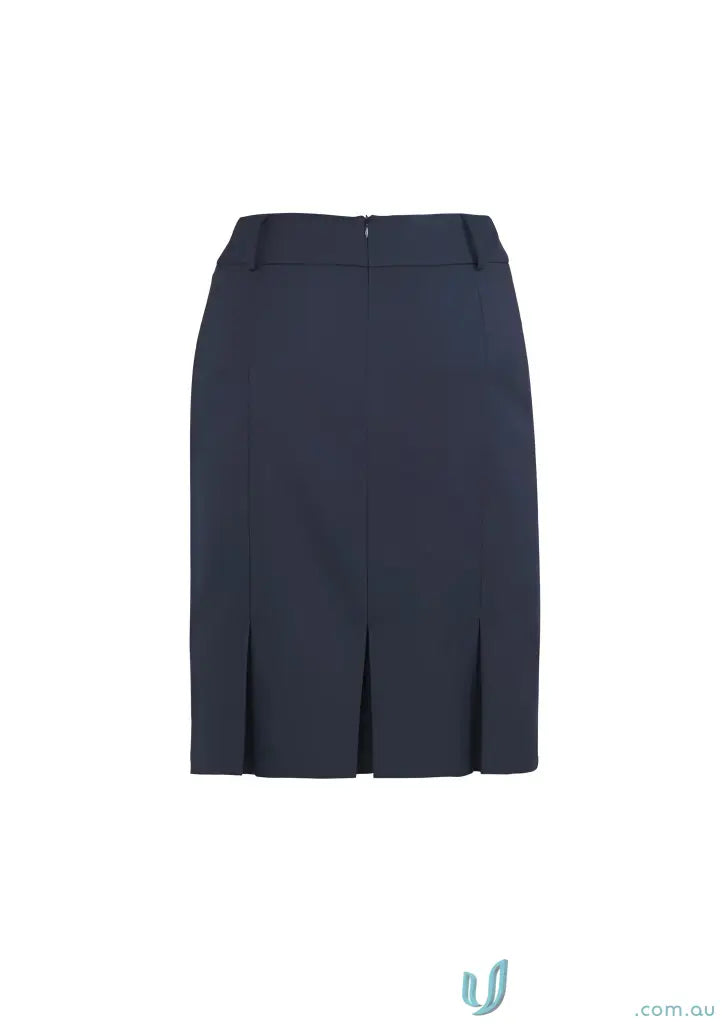 Navy blue cool stretch bamboo charcoal multi pleat skirt for stylish comfort