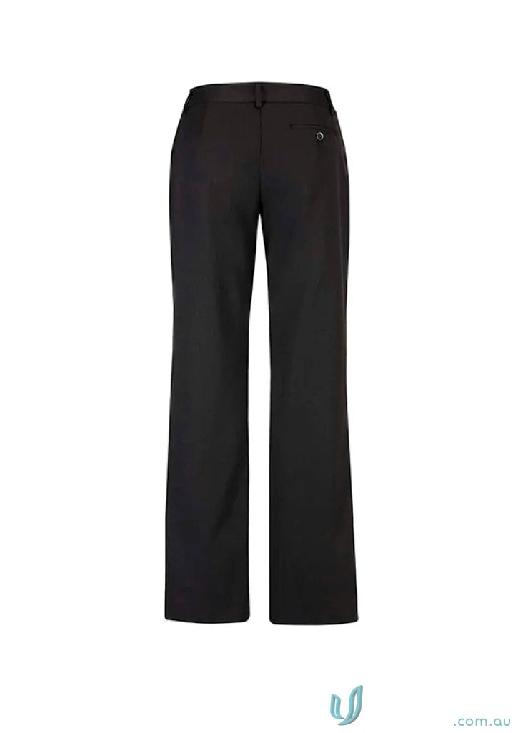 Black cool stretch relaxed fit straight leg pant for comfy, stylish look