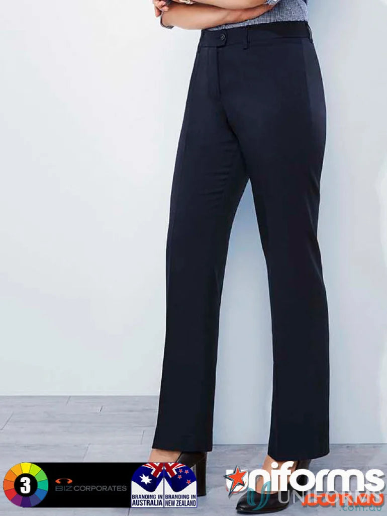 Black women’s cool stretch relaxed fit straight leg pants for effortless style
