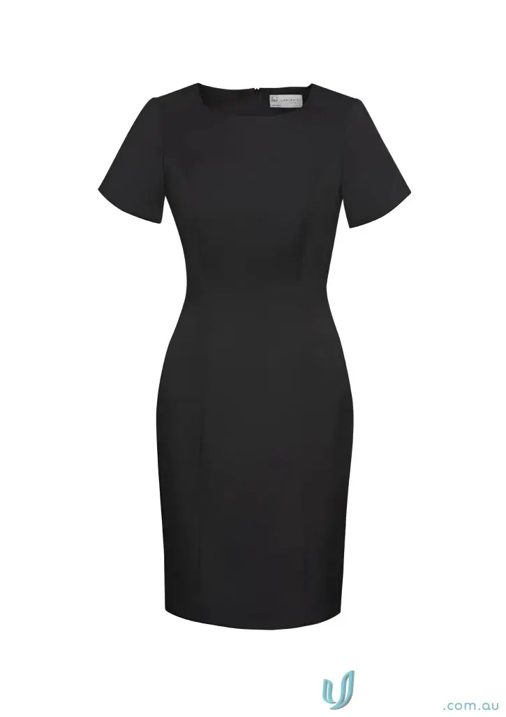 Black sheath dress from Cool Stretch Shift collection made with bamboo charcoal eco-friendly materials