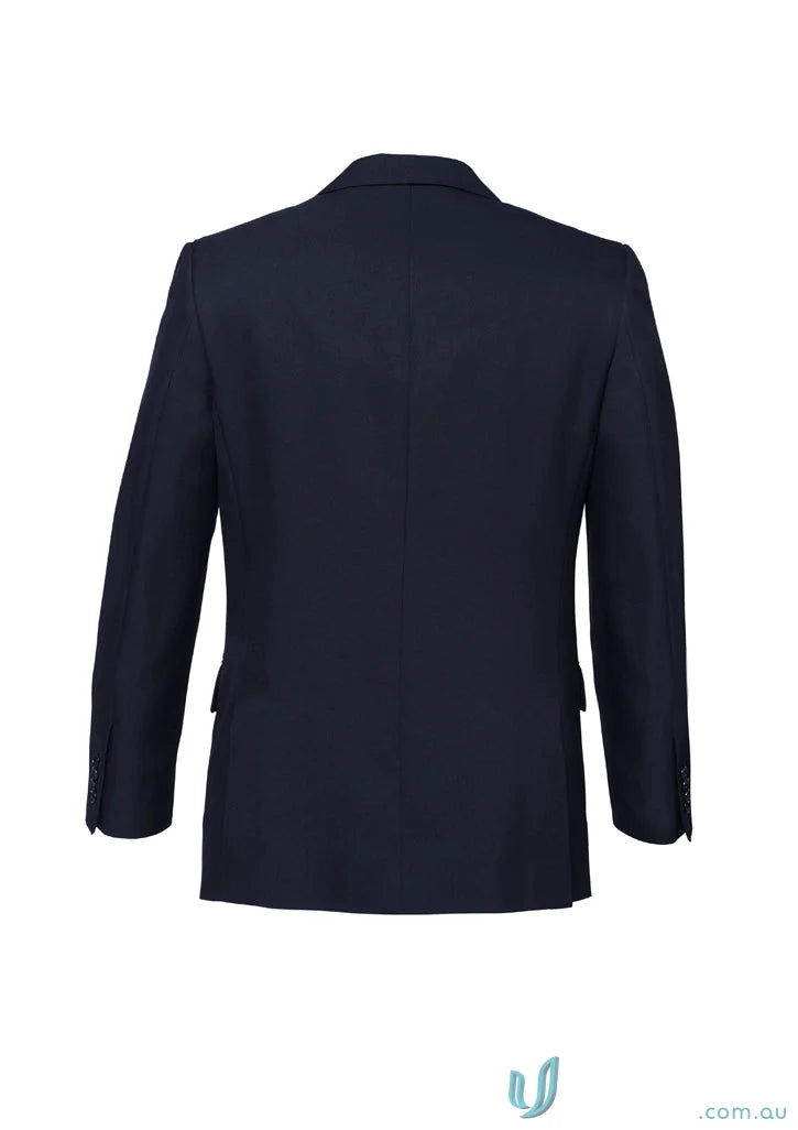 Navy blue cool stretch classic single breasted jacket perfect for front-facing roles