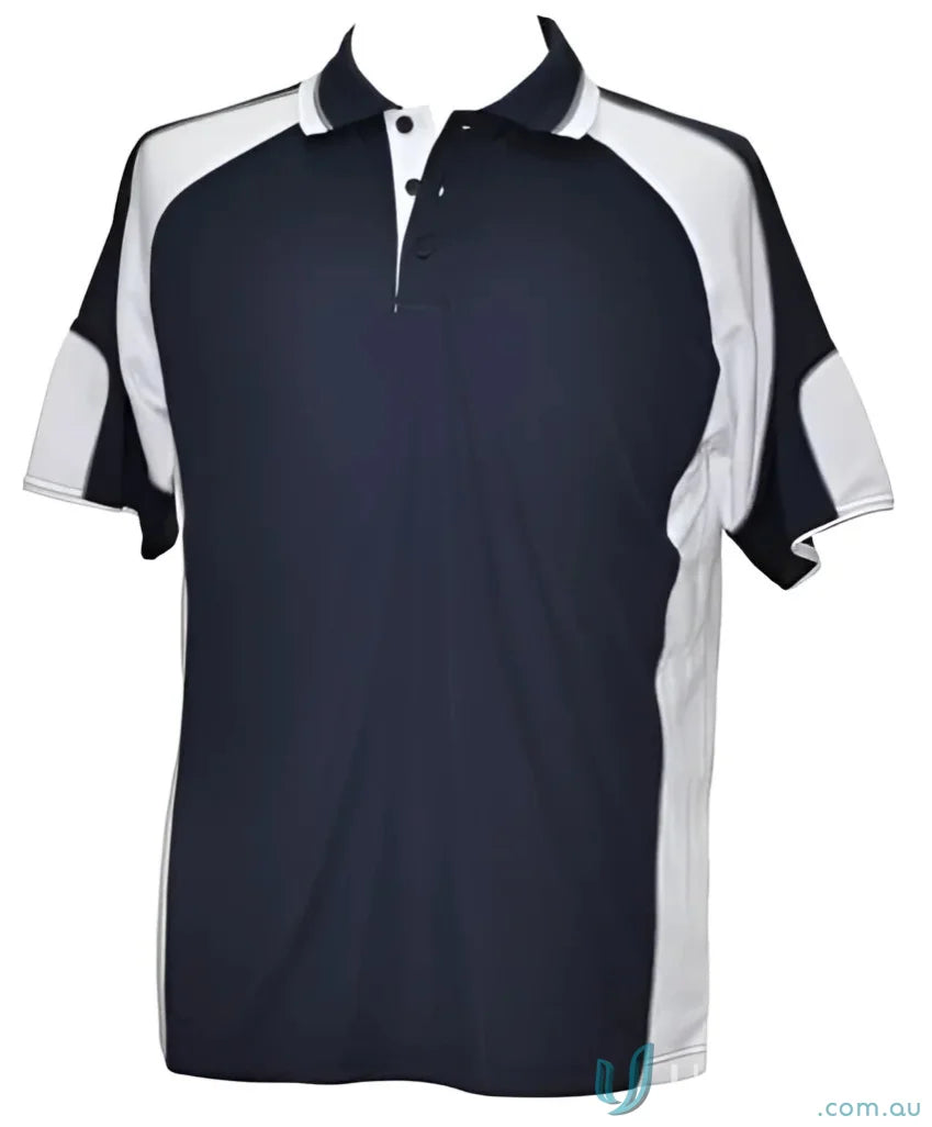 Navy and white CoolDry Alliance Polo shirt for maximum comfort and style