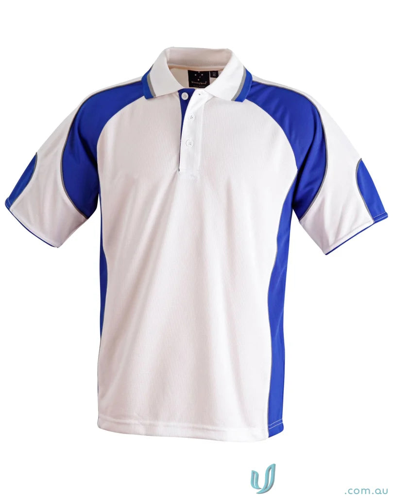 White and blue CoolDry Alliance Polo shirt for maximum comfort and style