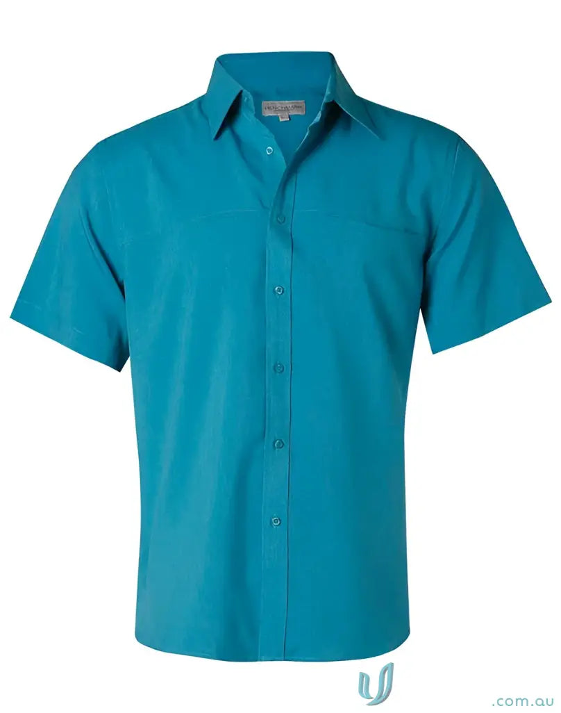 Turquoise m7600s men’s cooldry short sleeve Winning Spirit Health Shirt