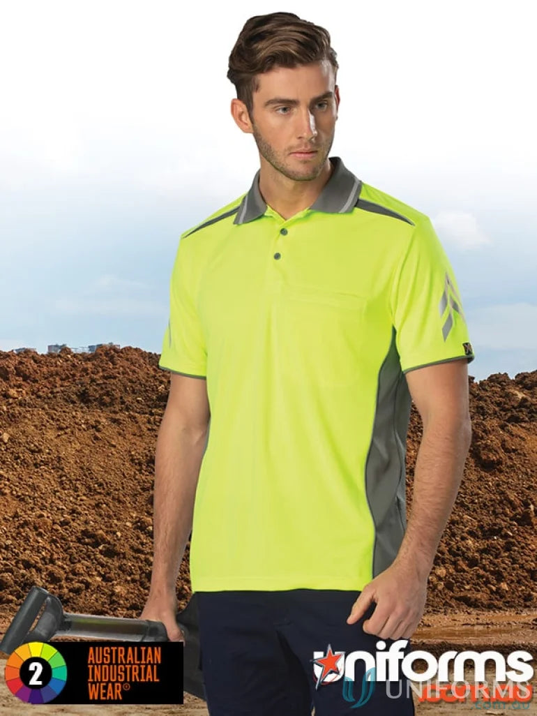 High-vis cooldry vented polo shirt from PS210 Unisex CoolDry® for staying cool at work