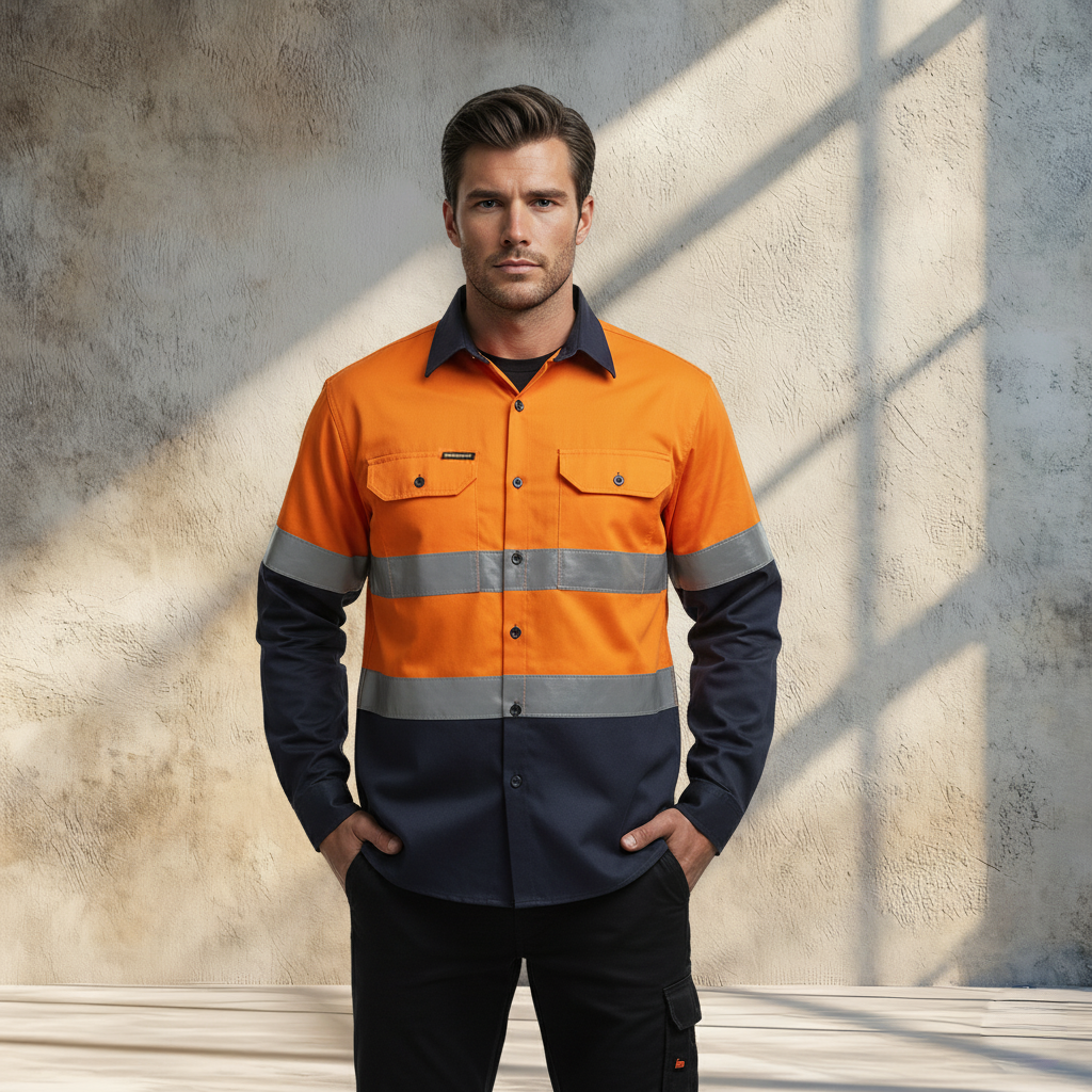 Cotton Shirt With CSR Tape - Workwear