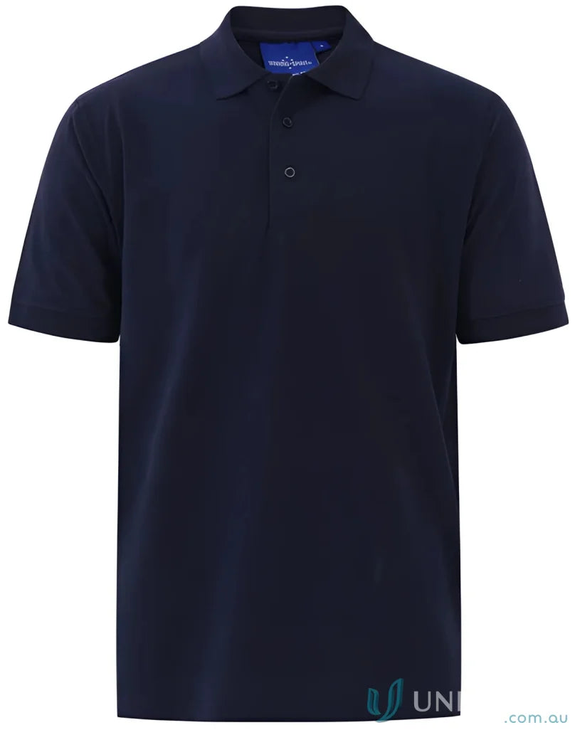 Navy blue pique polo shirt from Cotton Stretch Pique Polo collection at PS55 Darling Harbour