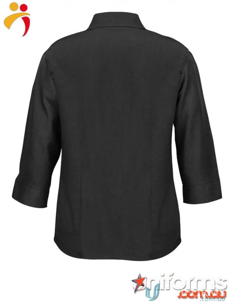 Black three-quarter sleeve shirt from CSI Ladies 3qtr Shirt LB3600 Biz Collection in biz comfortcool™ fabric