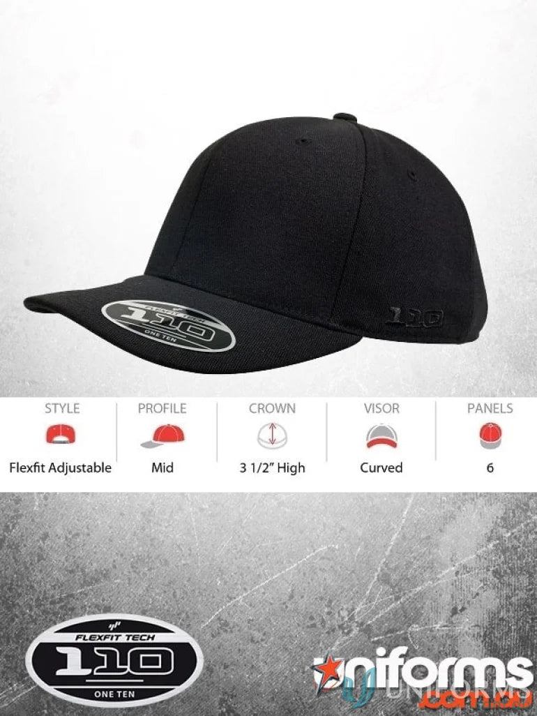 Black Curve Peak Cap perfect for workwear or uniforms with a curved visor