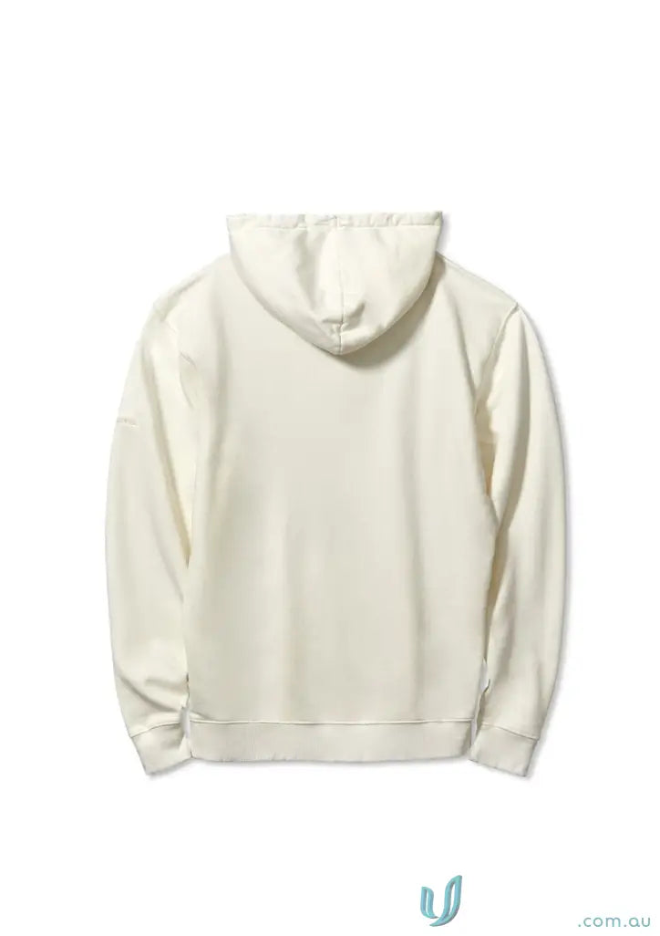 Cream-colored Hudson Hood oversized cotton hoodie, garment dyed for a smooth look