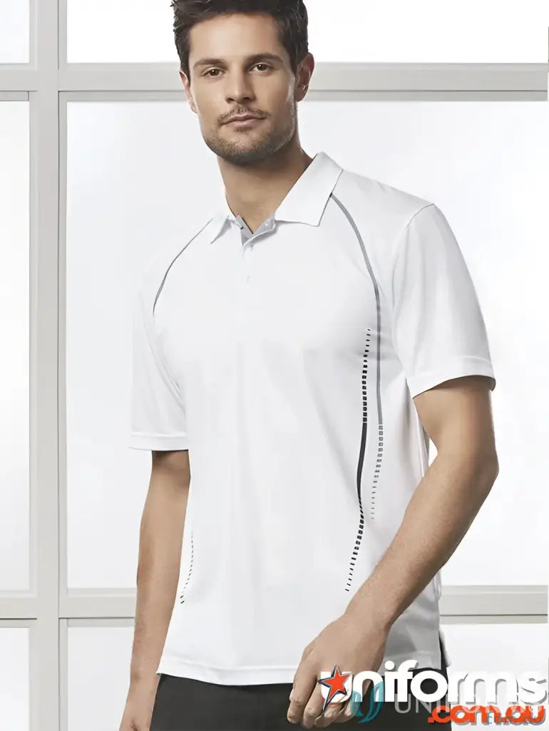 Men’s cyber polo shirt with gray accents from Biz Collection Cyber p604ms