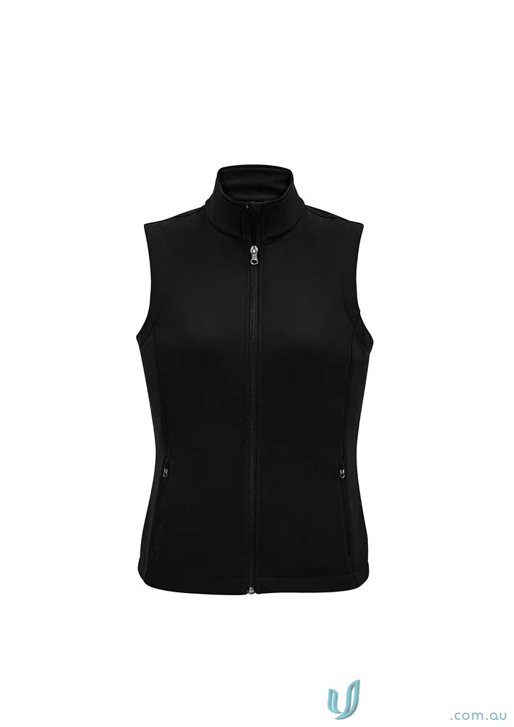 Black zippered vest from Daws EMB Ladies Softshell Vest for j830l ladies uniforms