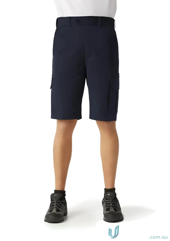 Men’s Detroit short navy blue cargo shorts with biz flexi-band waistband from Biz Collection Detroit