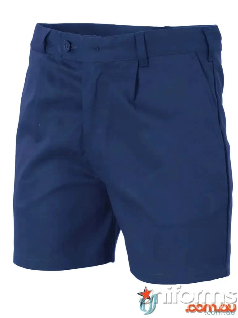 Navy blue cotton drill work shorts with belt loops from DNC Drill Belt Loops Shorts