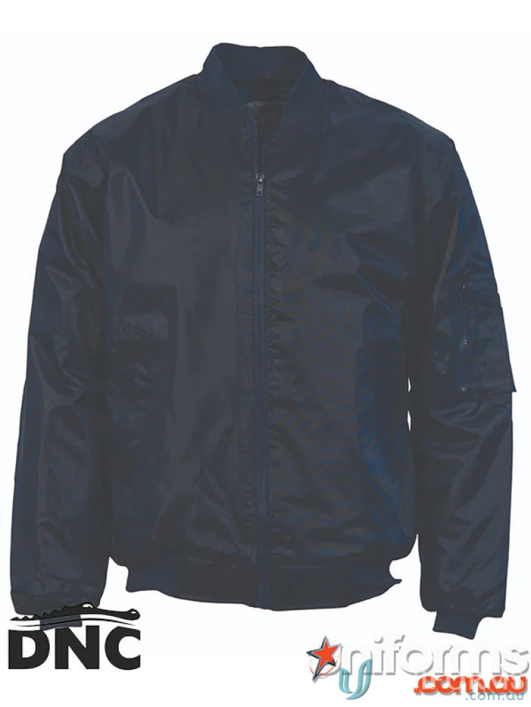 Navy blue DNC Flying Jacket with Plastic Zips, stylish workwear uniform piece