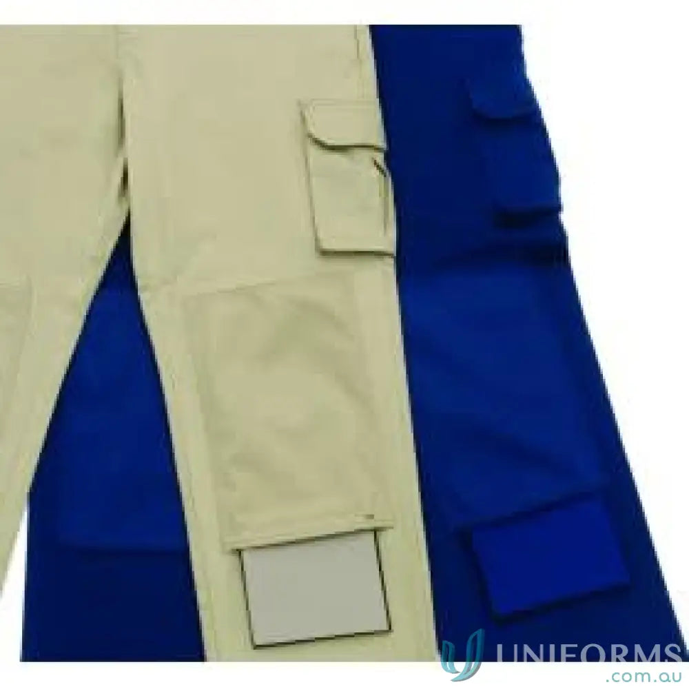 DNC knee patch neoprene fabric sheets in blue and beige Workwear