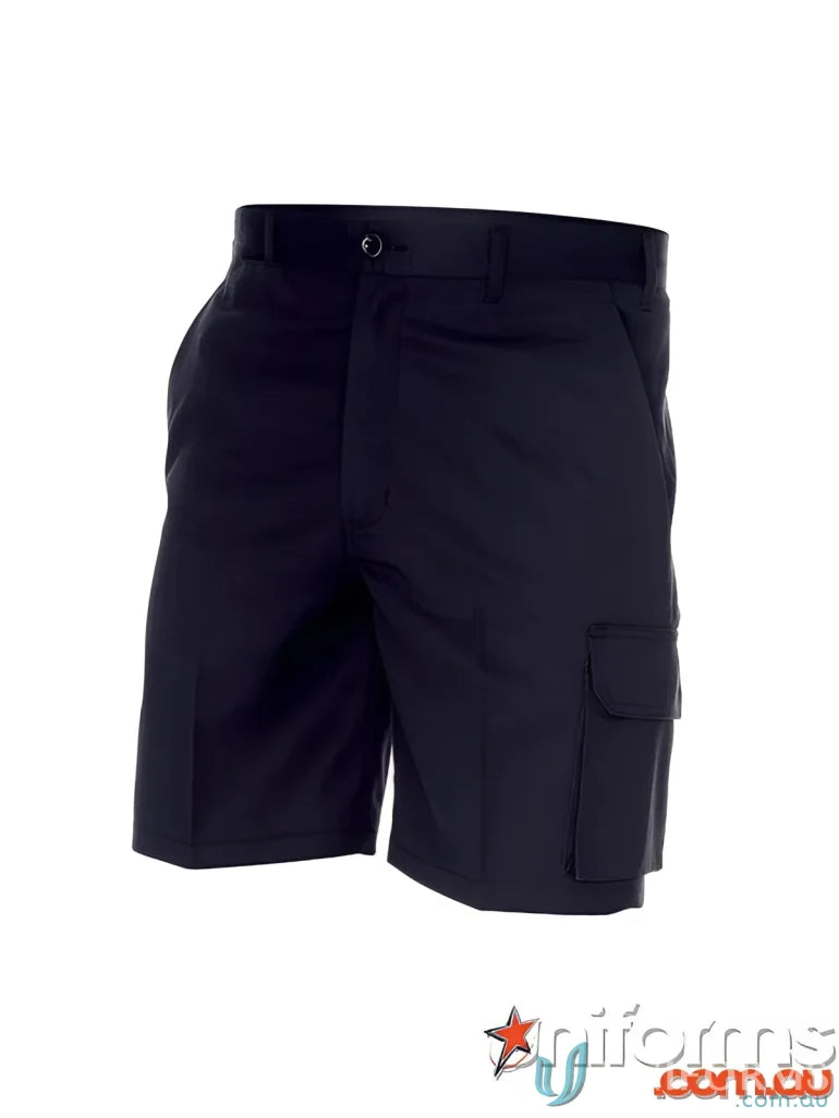 Navy blue DNC Permanent Press Cargo Shorts perfect for casual wear