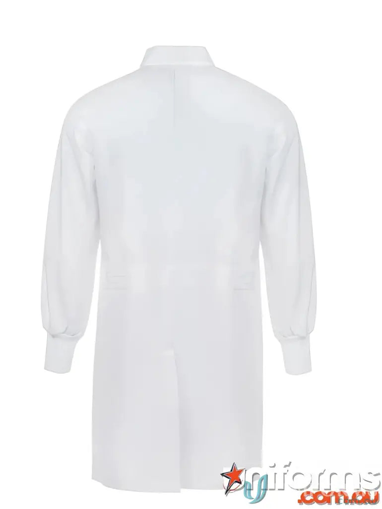 White lab coat for food industry dustcoat with internal pocket, professional look