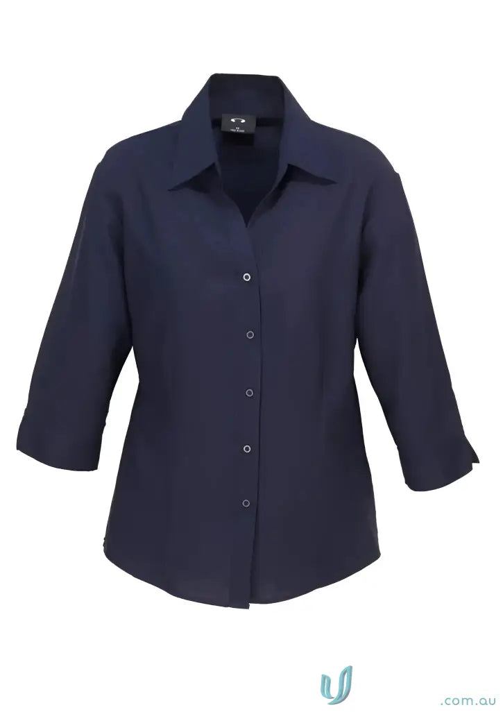 Navy blue ladies 3Q shirt from Mildura ELC for work uniforms