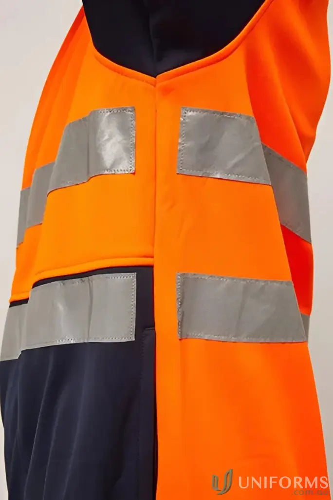 EILBECK Half Zip Taped Pullover with orange and navy visibility safety jacket for uniforms