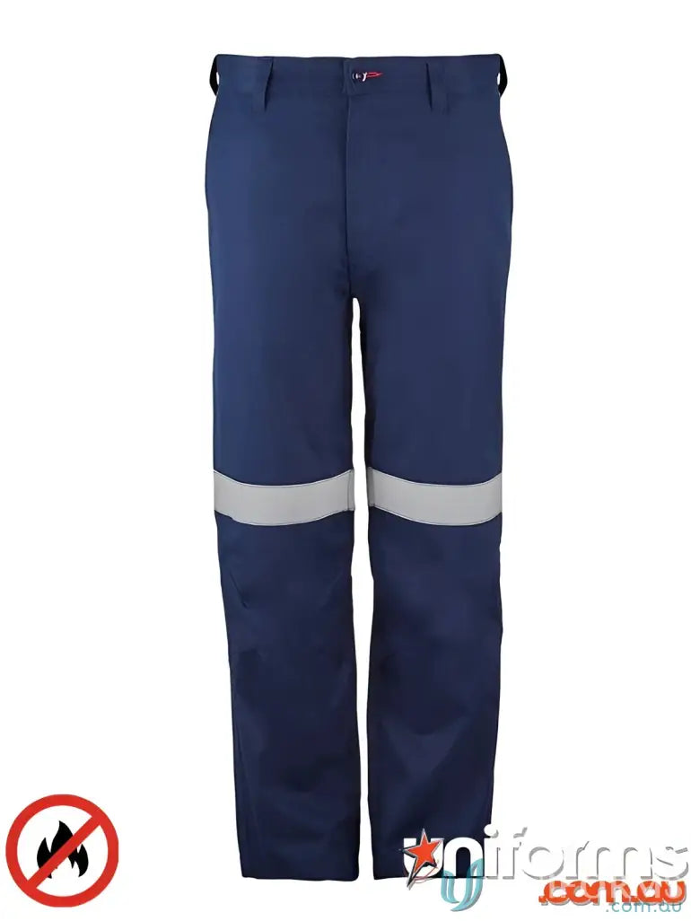 Navy blue EILBECK HRC2 Straight Pant with reflective stripes for work wear