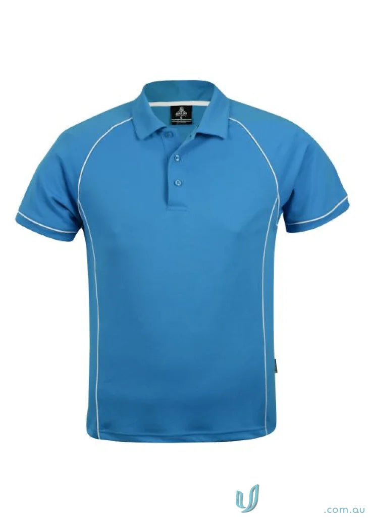 Blue Endeavour Polo shirt with white trim, perfect for uniforms or workwear
