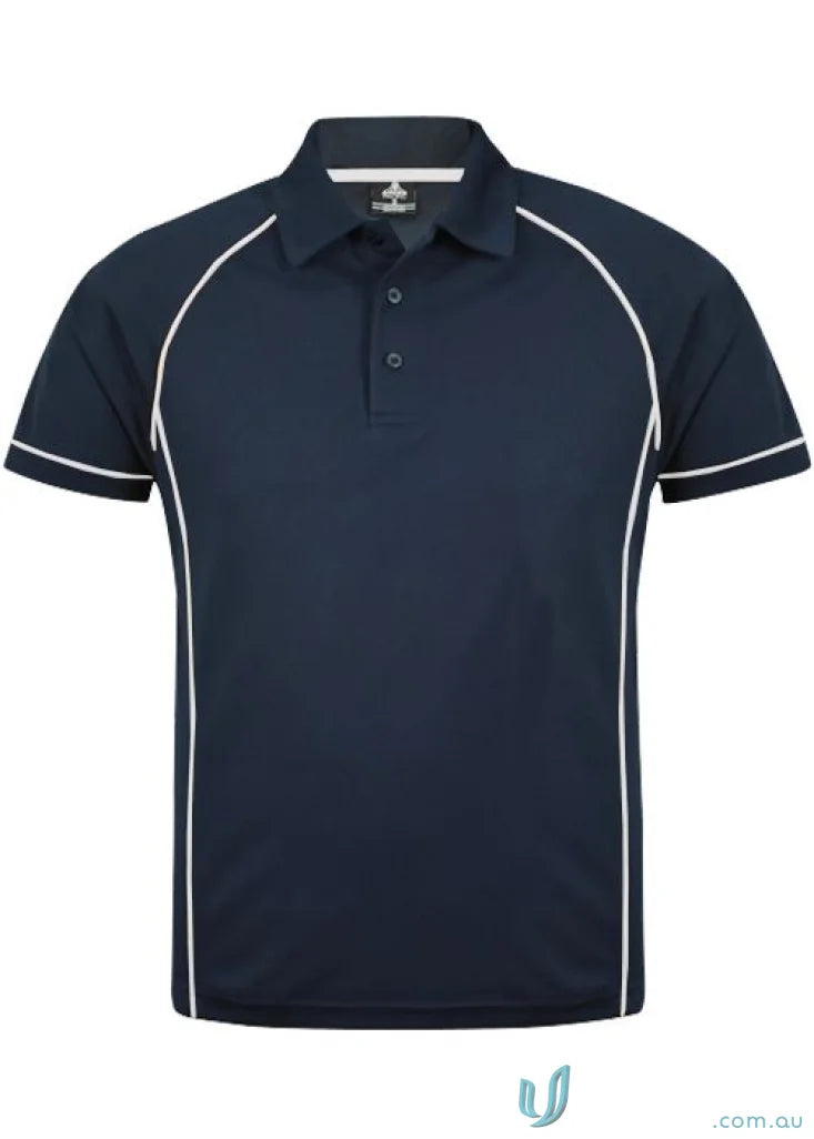 Navy blue Endeavour Polo shirt with white trim perfect for uniforms and workwear