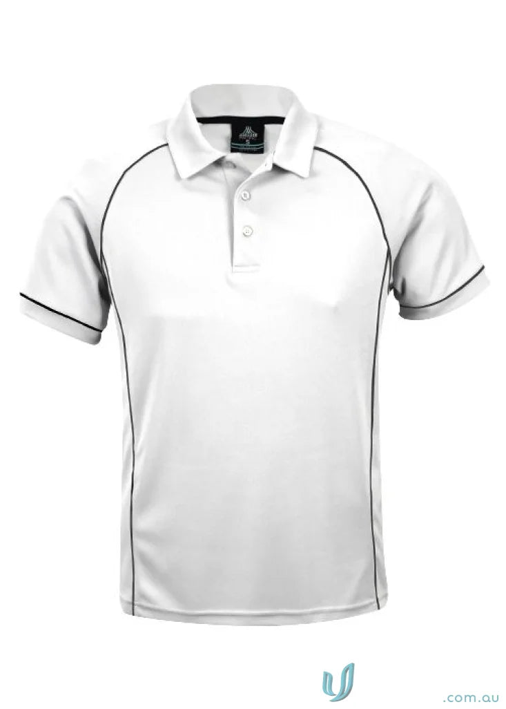 Endeavour Polo workwear polo shirt with white and black trim for stylish uniforms