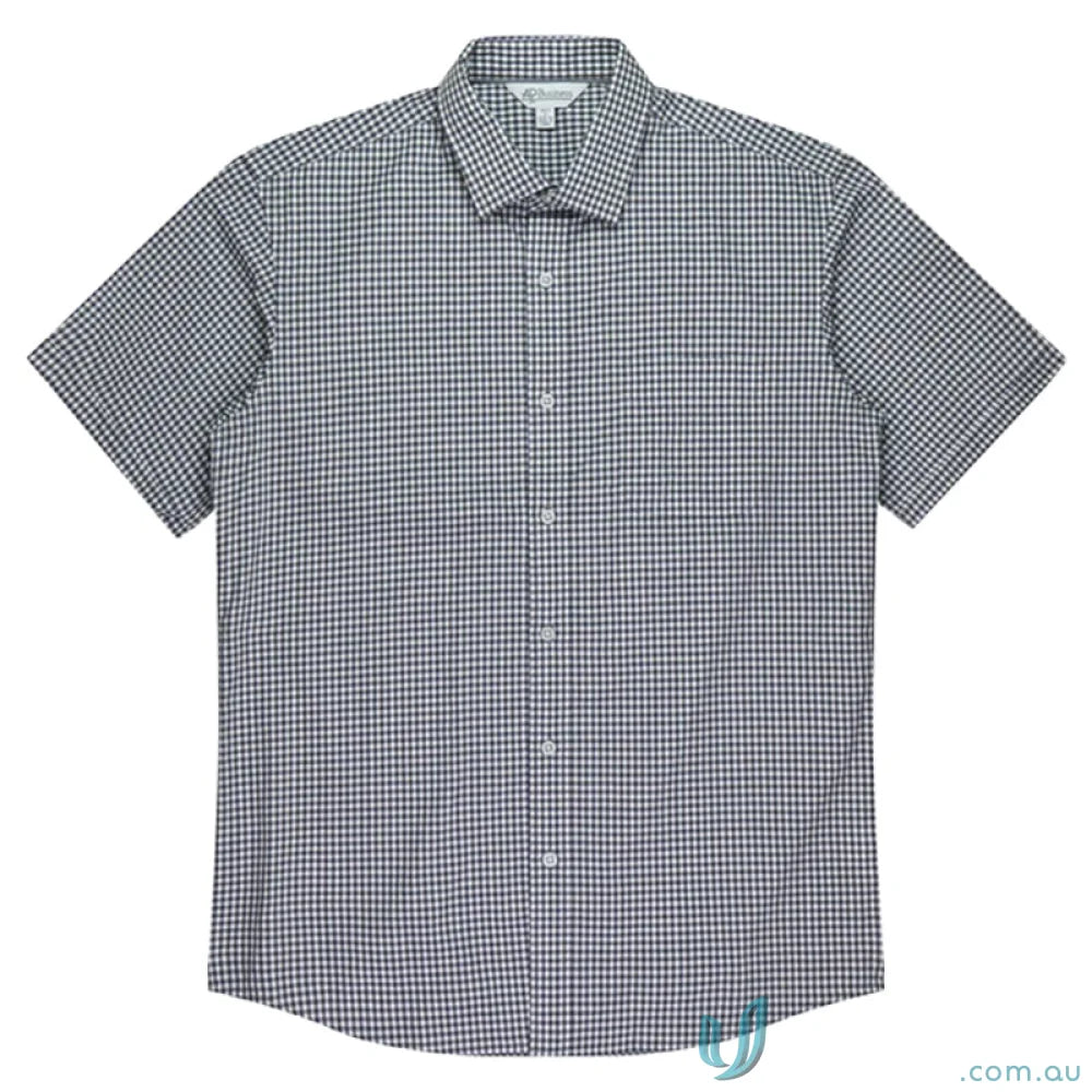 Checkered short-sleeved Epsom Mens SS Shirt perfect for casual wear and uniforms