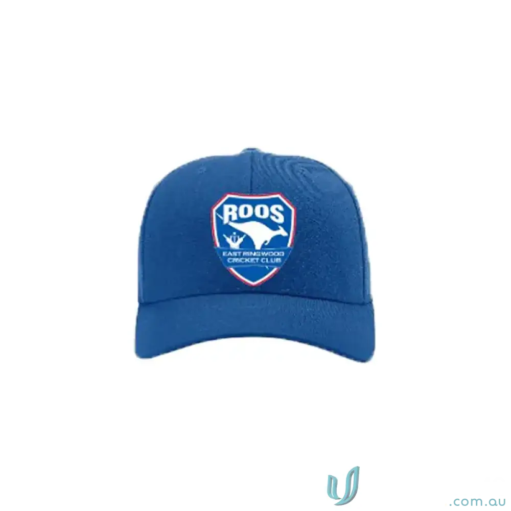 Blue ERCC Royal Cap with East Ringwood Cricket, Ringwood Cricket Club logo