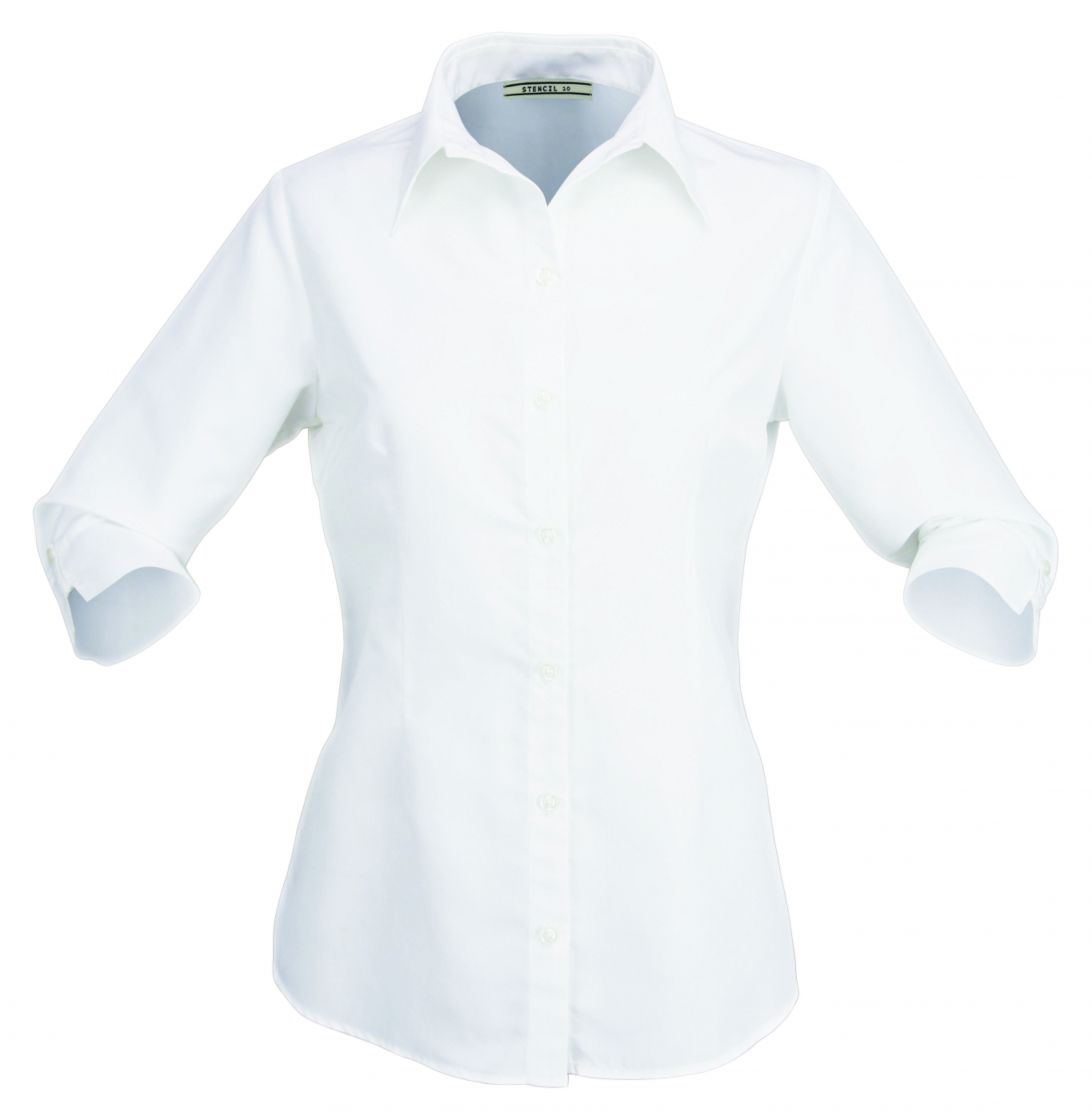 Essential Ladies’ 3Q Sleeve Cotton Blend Shirt - White / 6 - SHIRTS