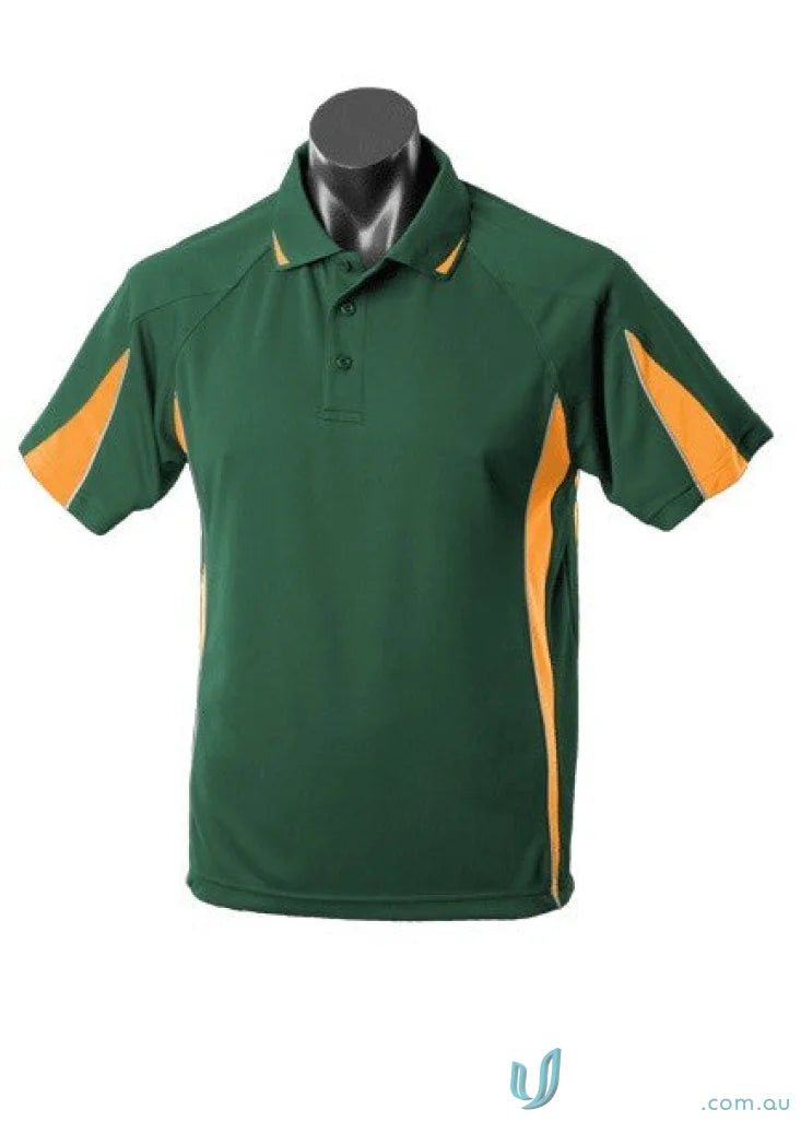 Green and gold Eureka Polo shirt, perfect for uniforms and workwear