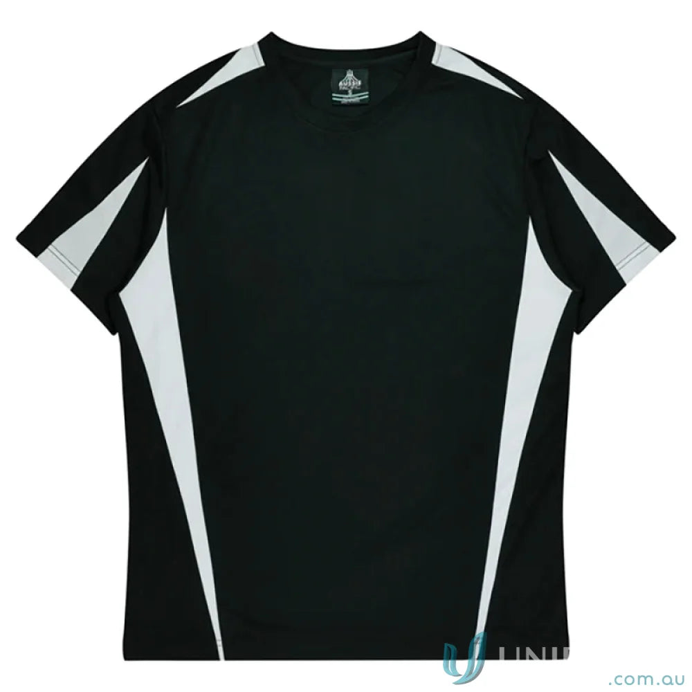 Black and white Eureka T-Shirt made from comfy fabric, perfect for uniforms or workwear