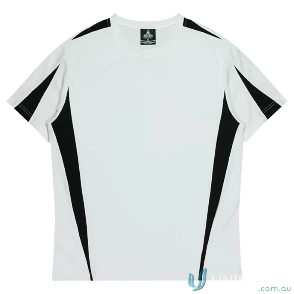 White and black Eureka T-Shirt made of comfortable fabric, perfect for uniforms or workwear