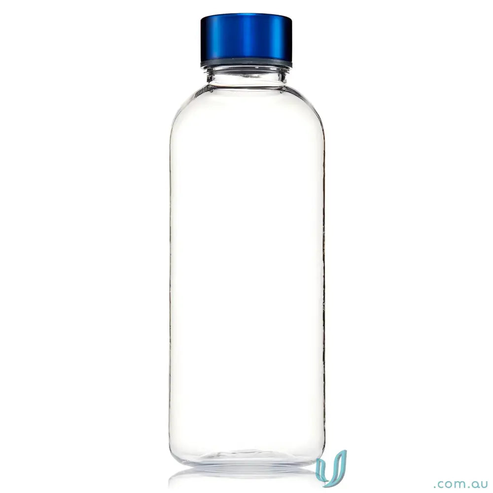 Clear Everton 600ml Tritan water bottle with blue cap, BPA free tritan water bottle