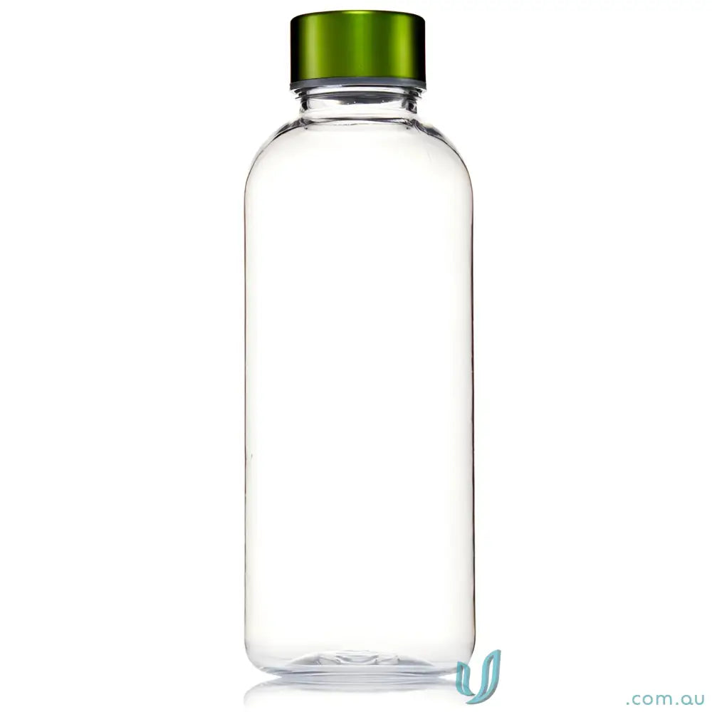 Clear Everton 600ml Tritan water bottle with green cap, BPA free tritan water bottle