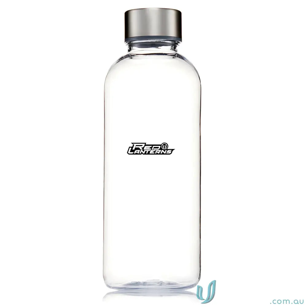 Clear Everton 600ml Tritan water bottle with silver lid, BPA free tritan water bottle