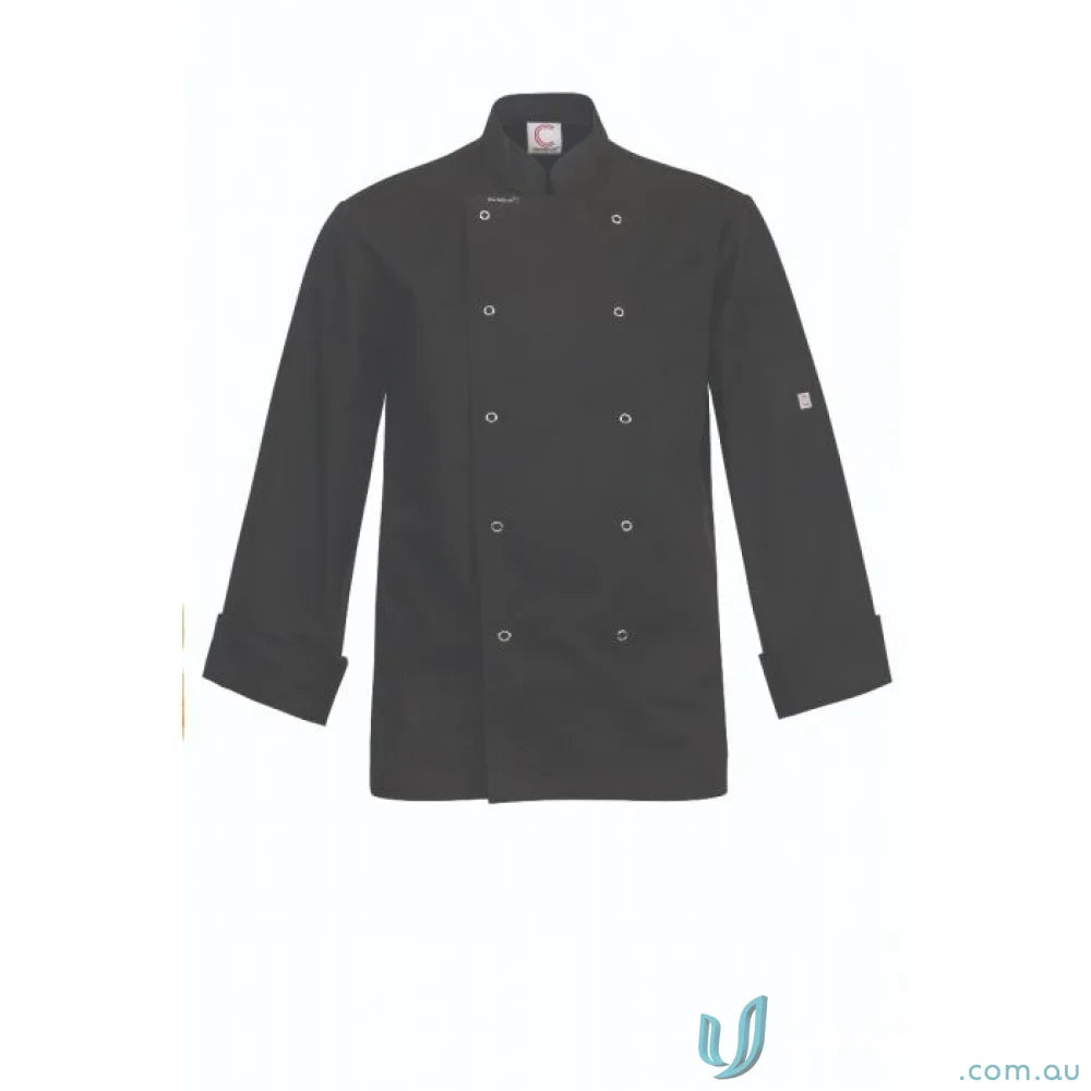 Black Executive Chef Jacket with Press Studs for stay cool in the kitchen