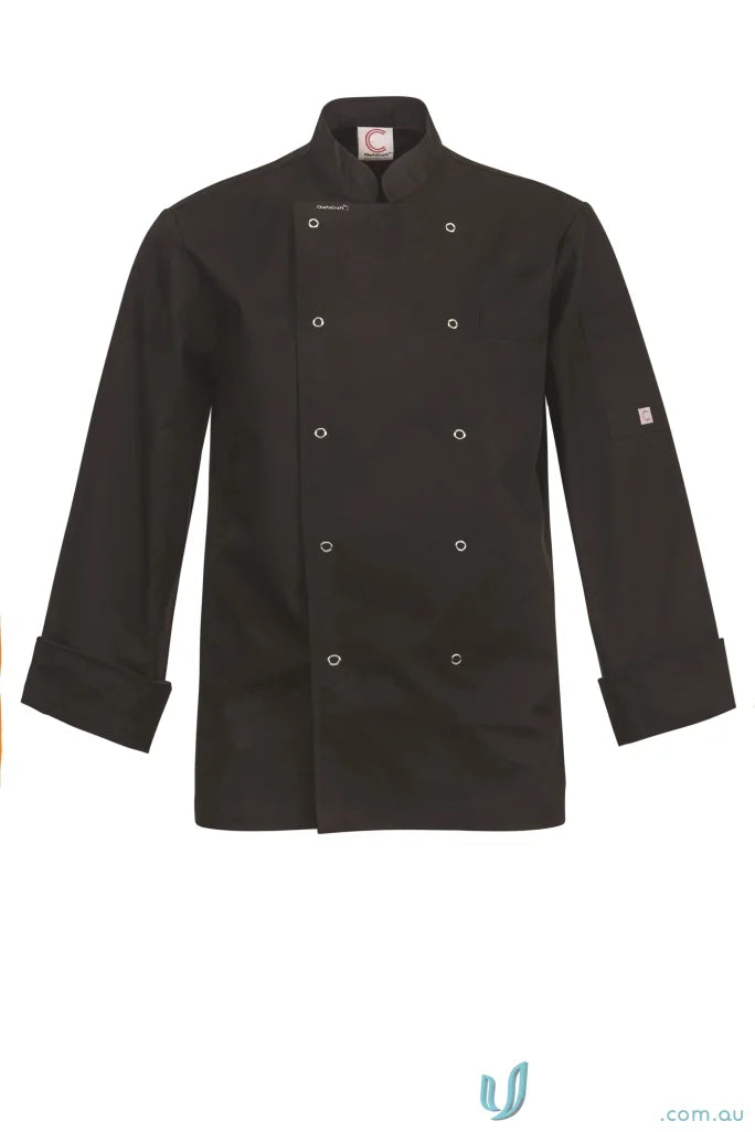 Black chef jacket with double-breasted buttons from Executive LS Chef Workwear