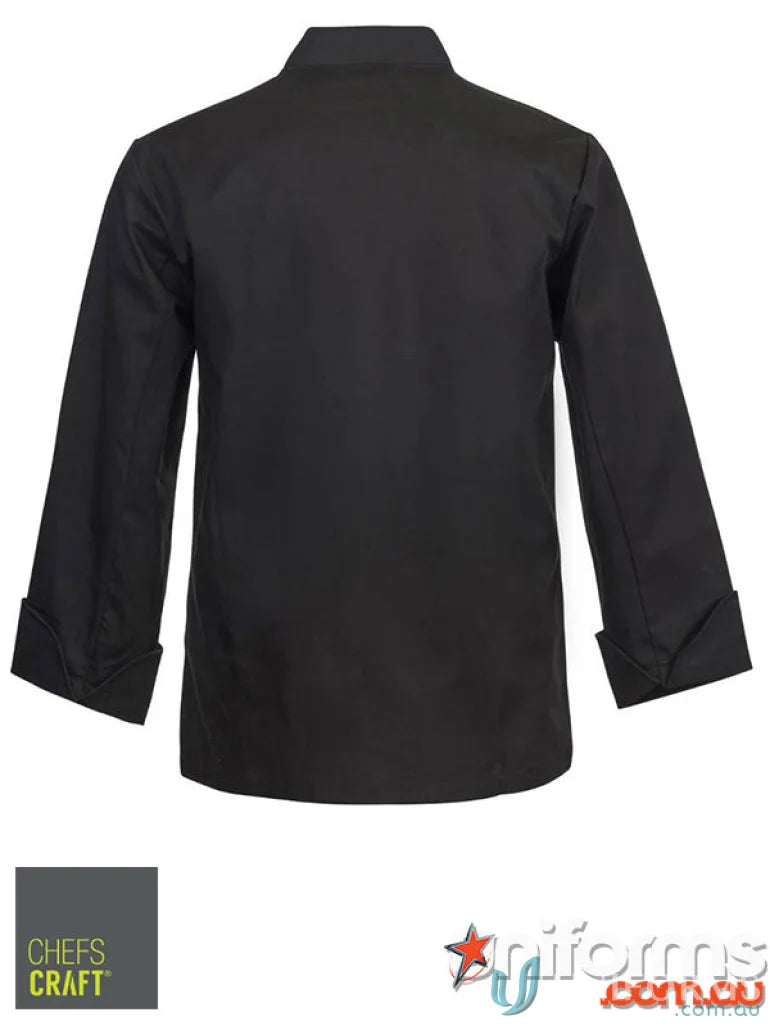 Black press stud chef jacket from Executive L/S Chef workwear uniform collection