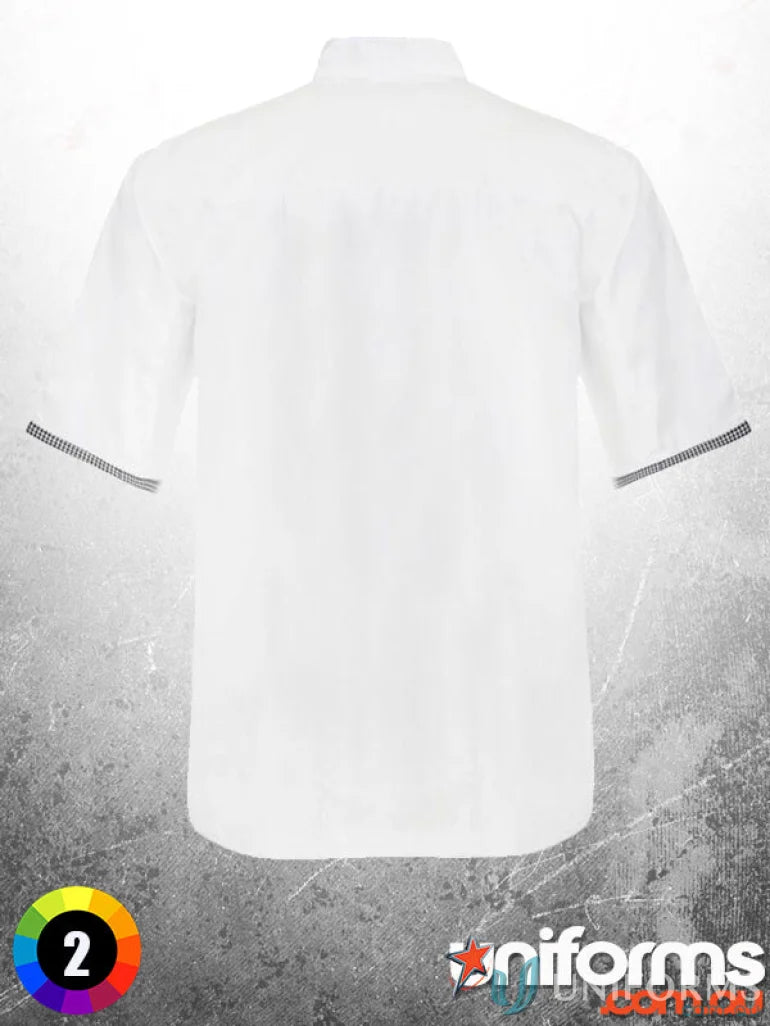 White short-sleeved chef jacket from Executive S/S Vented Chef Jacket, perfect workwear