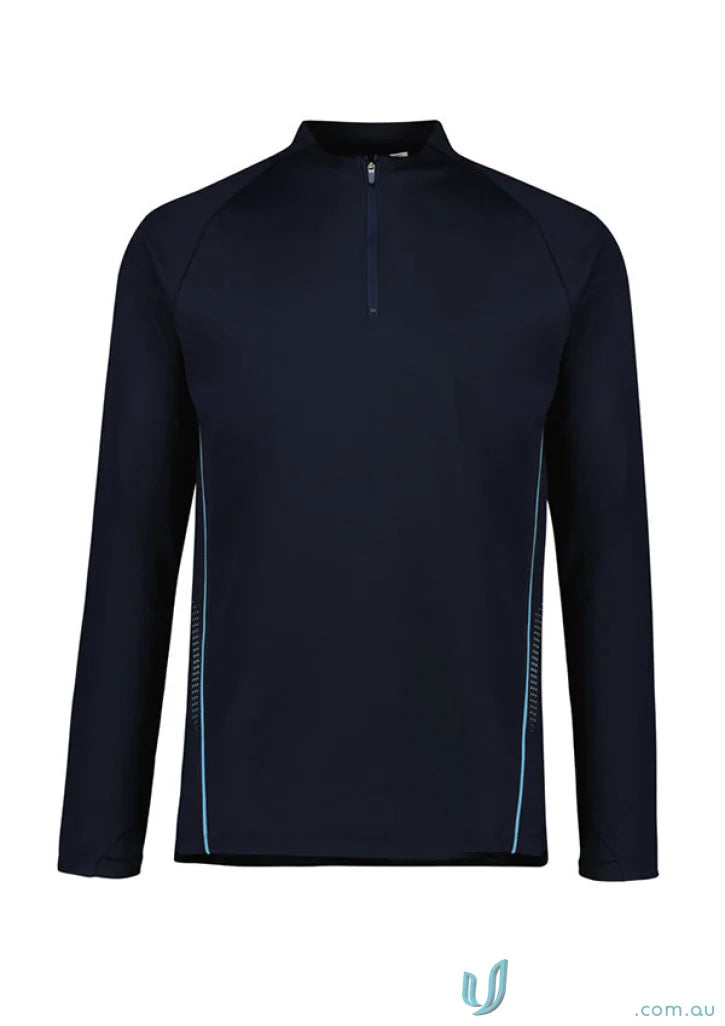 Navy long-sleeved athletic shirt from Biz Collection Unisex SW225M Unisex Balance Mid lineup