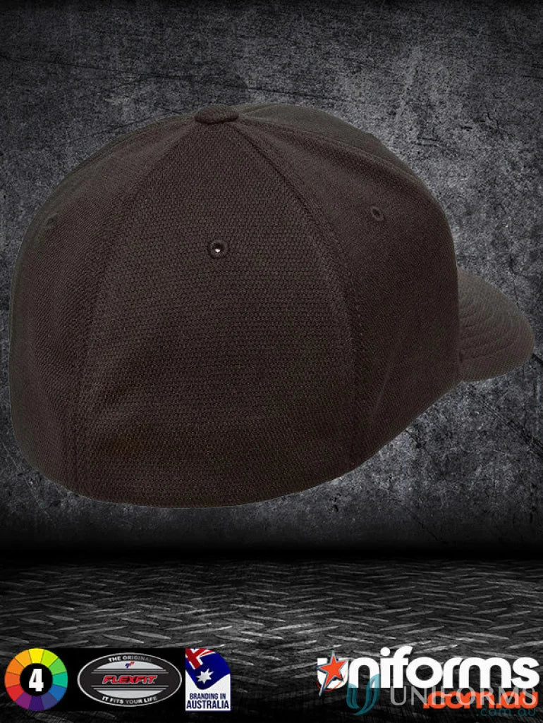 Dark brown Flexfit Cool Fit dry flex cap for sporty style and comfort
