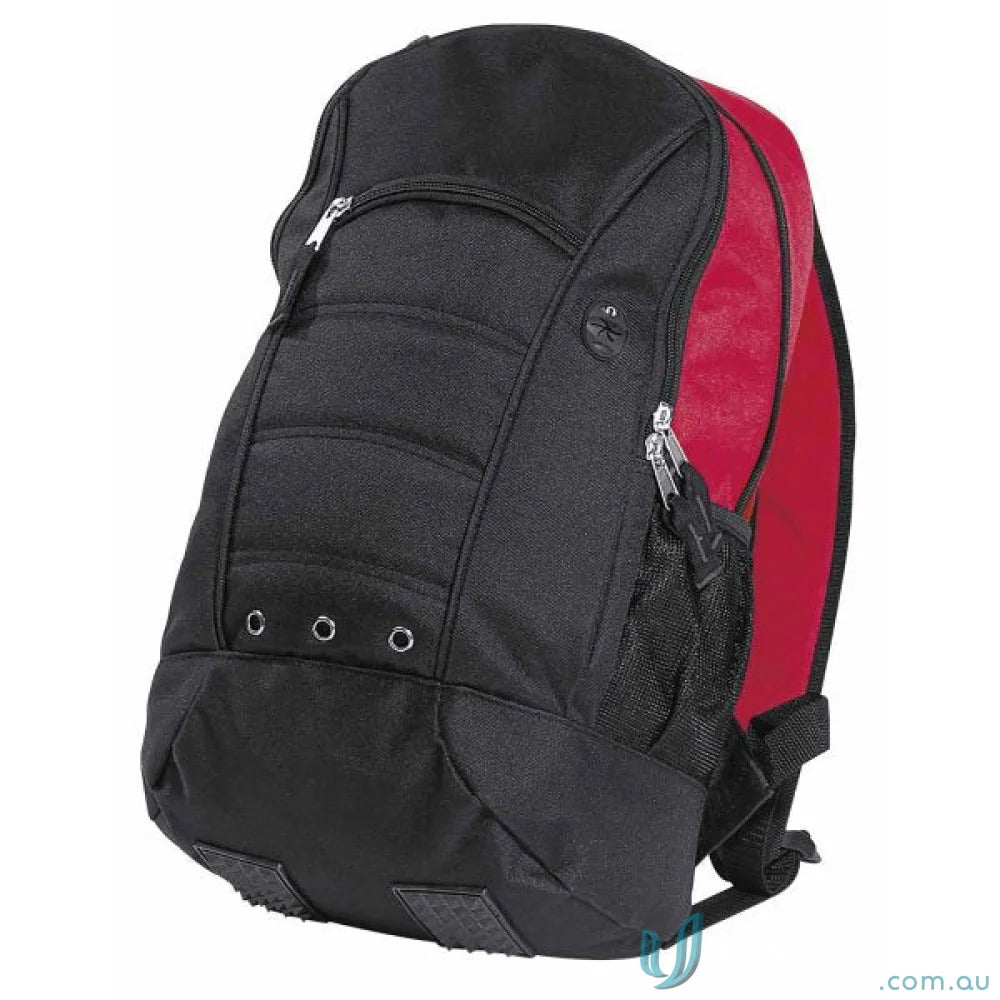 Black and red Fluid Backpack perfect for school bag orders and uniforms