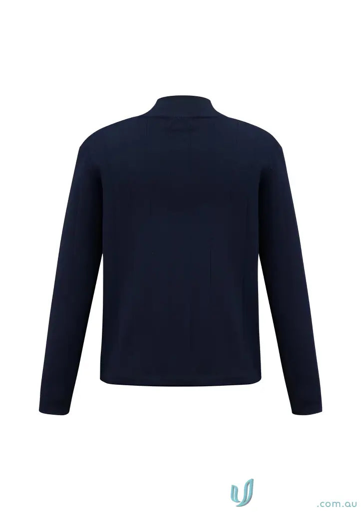 Navy blue zip merino rich half zip pullover made from comfy merino wool