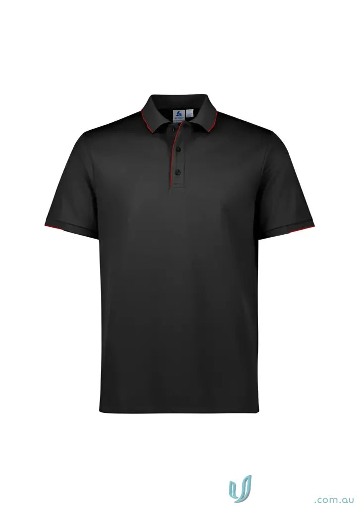 Black Focus Polo with red trim from Biz Collection for a sharp professional look