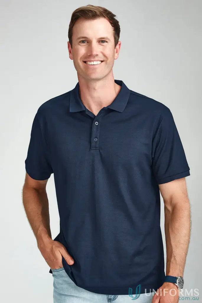 Navy blue Focus Polo from Biz Collection for a sharp professional look