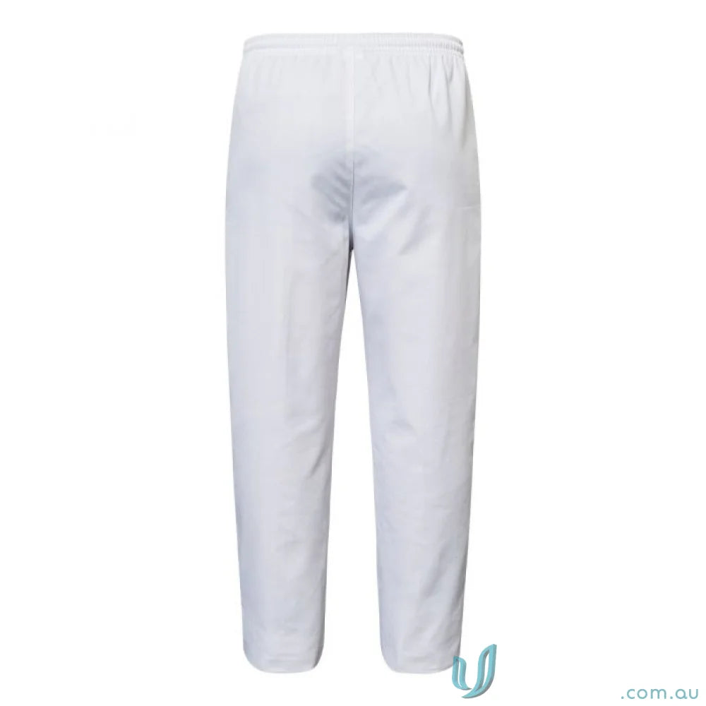 Food industry elastic white pant with elastic drawstring for comfortable wear