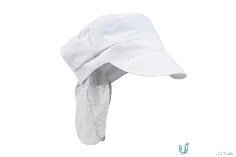 White sun protection cap with built-in hair for food industry peak cap workcraft food industry